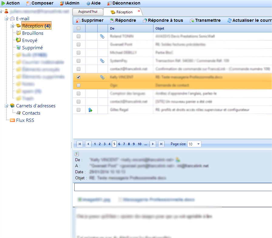 Messagerie pro - webmail